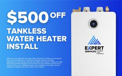 $500 OFF a Tankless Water Heater Install